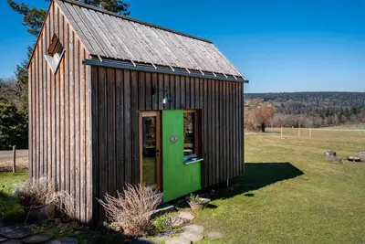 Image de Tiny House « Fichte » avec terrasse, jardin partagés et Wi-Fi