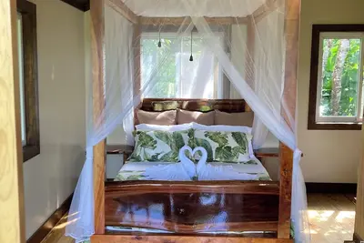 Tranquil Waterfall Studio, Oceanfront with Jungle Hiking and Starlink