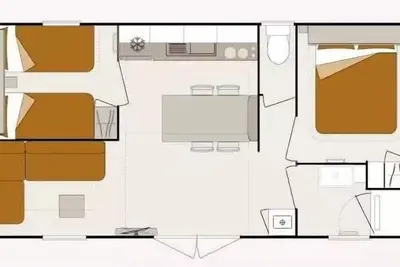 Mobil home 31m² - 2 chambres Luxe 6 personnes