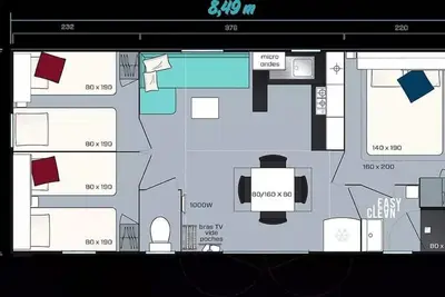 Image de Mobil home 34m² - 3 chambres Luxe 6 personnes