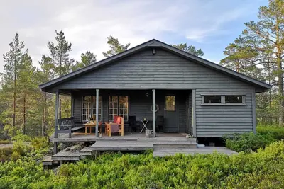 Image de Self-sufficient vacation cabin in the middle of beautiful southern Norwegian nature