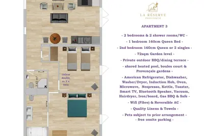 Image de 2 Bedroom, 2 Bathroom Apartment with terrance near Lourmarin - Apartment 3