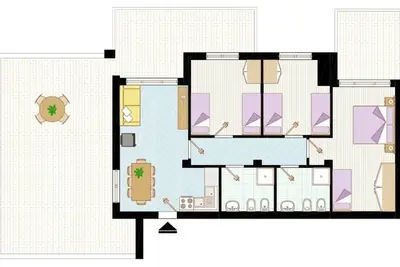 Image de Superbe appartement avec un espace solarium