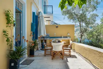 Studio 'Dikaia 2' avec vue sur la mer, Wi-Fi et climatisation
