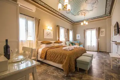 Studio 'No 2 Superior Symi Nautilus' avec vue sur la mer, Wi-Fi et climatisation