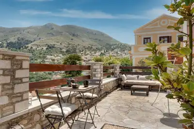 Studio 'No 7 Superior Symi Nautilus' avec vue sur la mer, Wi-Fi et climatisation