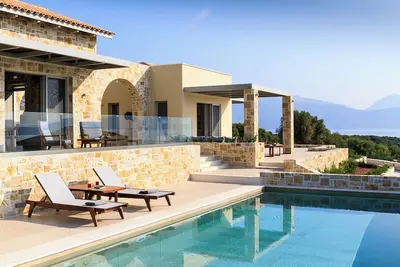 Image de Sea view 2-bedroom villa in lovely Meganis with WiFi, Ac