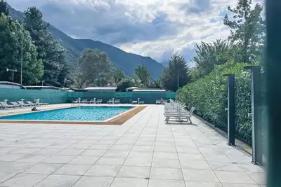 Image de Confortable appartement avec climatisation, piscine, Wifi, Tv, patio, vue panoramique et parking
