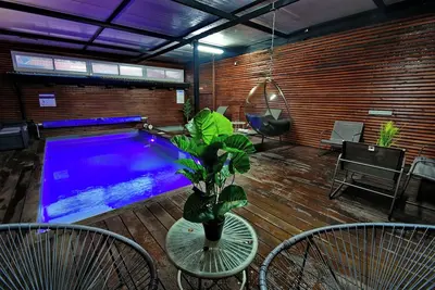 Image de Suite with a private warmed pool