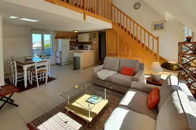 Image de Duplex Villa Porspol - Terrasse avec vue mer
