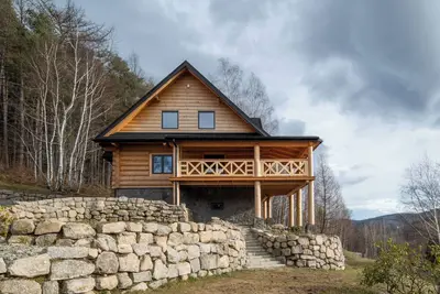 Image de Beautiful mountain house by the river with panoramic views of the Giant Mountains