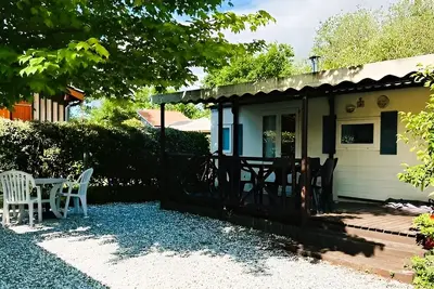 Image de Mobil Home Climatisé, à 5 min à pied du Lac de Biscarrosse \"Menthe à l'eau\"