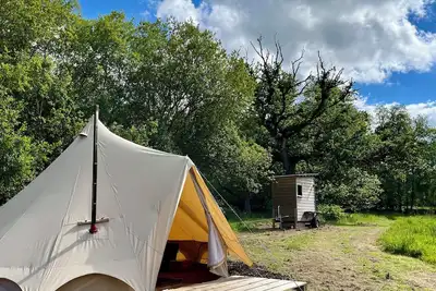 Image de Little bridge Camp. \nSecluded camping in 13 acres of magical meadow and woodland.