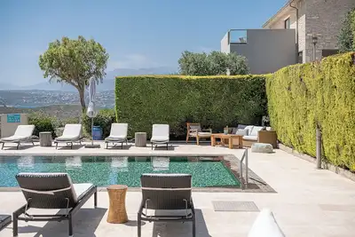 Image de SeaCrete Seaview Mediterranean luxury Villa privet swimming pool, tennis