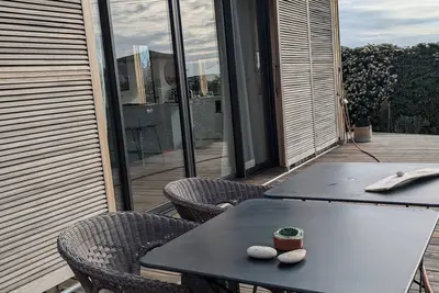 Image de Maison ossature bois contemporaine\nTrès épuré, art de vivre, calme, sérénité.