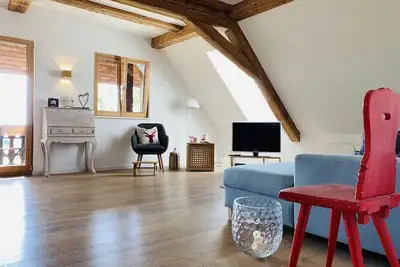 Image de Appartement \"Haus Alpenblick\" avec vue sur les montagnes, terrasse partagée et Wi-Fi