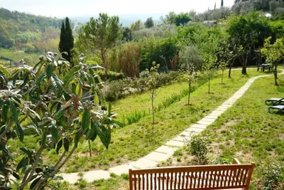 Image de Bel appartement dans une maison de vacances avec piscine, Wifi, Tv, parking, près de San Gimignano