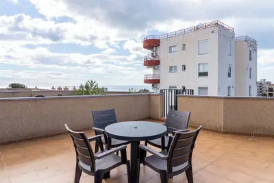 Image de Appartement 'Mar De Lauria Il' avec vue sur la mer, piscine partagée et climatisation