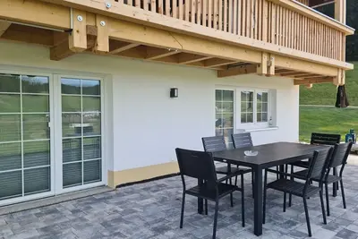 Image de Appartement 'Fuchsbau, 100 Qm' avec vue sur les montagnes, terrasse privée et Wi-Fi