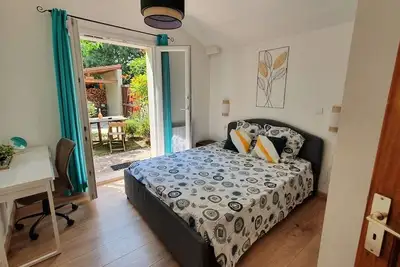 T2 avec jardin, wifi gratuit, proche canal du midi