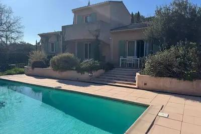 Image de Villa T4 125m² Clim Piscine au Calme absolu Terrain clos 5000 m² Wi-Fi 10' plage