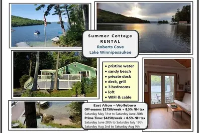 Image de Lake Winnipesaukee Private Waterfront 3-bedroom cottage & dock in Roberts Cove.