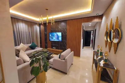 right next to the hassan2 mosque, with sea view. lux apartment. underground garage