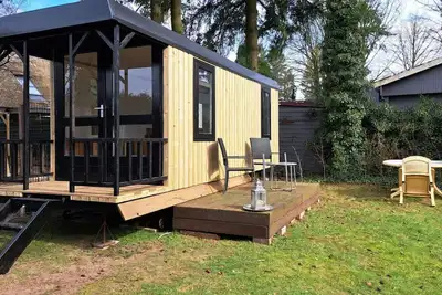 Image de Pipowagen Bed bij Bos in Putten