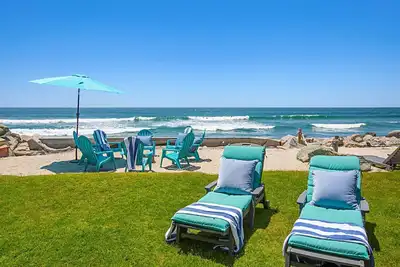 Chic  Beachfront Private Sandy Yard, Fire Ring
