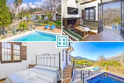Cubo's Casa Rural Los Lirios & Albahaca del Libar / piscine privée / wifi gratuit / vue