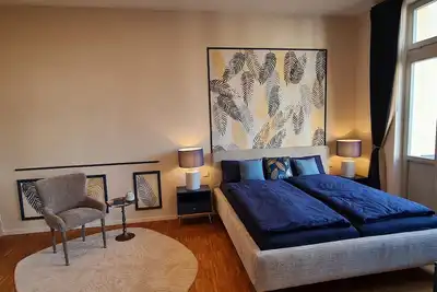 Image de Apartment. Blaueswunder. Dresden-Terrace-Living-Kitchen-Two-Bedrooms