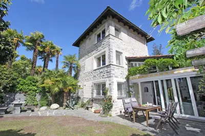 Spacious house, nestled in a garden area with Mediterranean plants