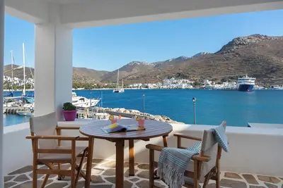 Image de Appartement 'Nicolas House 2' avec vue sur la mer, terrasse privée et climatisation