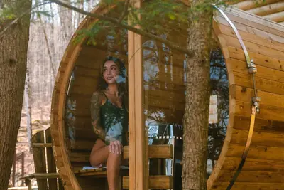 Image de Little Timber Lodge - 3bd Modern Wellness Retreat. Sauna, Cold Plunge, 2 Acres