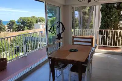 Image de A Leucate / La Franqui, quartier tranquille, mer très proche et splendide vue