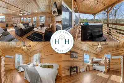 Image de Pet-Friendly Peaceful Cabin Near River w/ Fire Pit + Hot Tub Sleeps 14
