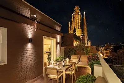 Image de Penthouse de luxe avec superbe terrasse et vue sur la Sagrada Familia