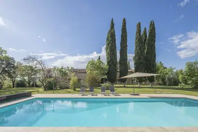 Image de Maison de vacances avec climatisation, piscine, Wifi, Tv, véranda, parking, près de San Gimignano