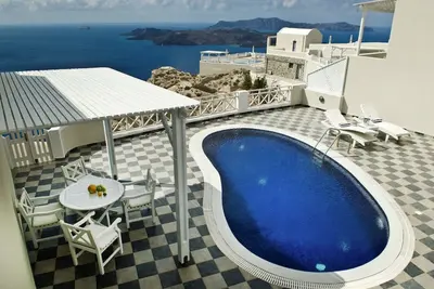 Image de Magnificent Santorini Villa | Villa Mycenae | 1 Bedroom | Breathtaking Caldera and Sea Views | Private Pool | Lovely Furnished Terrace | Prime Location | Fira