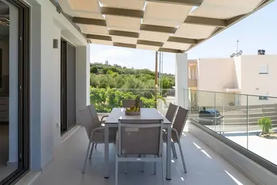 Villa en bord de mer à Réthymnon avec piscine