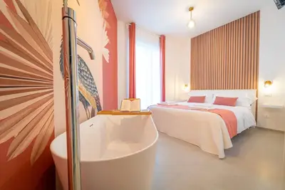 Chambre 'Volutta' avec terrasse partagée, Wi-Fi et climatisation