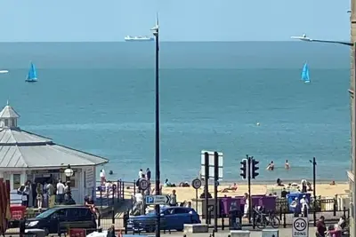 Flat with lovely view of sea. Parking space.