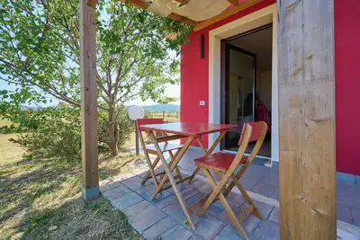 Chambre \"Bambù\" avec terrasse partagée, Wi-Fi et climatisation