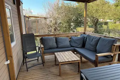 Image de Mobil-home pieds dans l’eau camping 5* à Torreilles plage