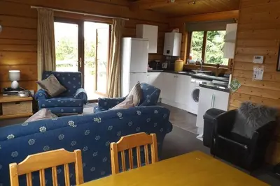Hand built log cabin at Avonvale Holiday Lodges