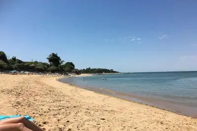 Image de Spacieuse villa 8 Personnes plage au bout du jardin avec piscine en commun.