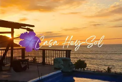 Image de Hey-sol house, ocean front, pool terrace.