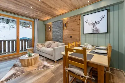 Image de Centre station, 1er étage, remise en forme, piscine, sauna, balcon, casier à ski, 35m², Les Orres