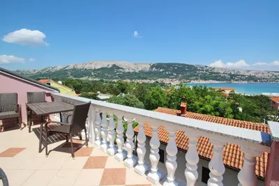 Image de Appartement de deux chambres avec la terrasse et la vue sur le mer Baska, Krk (A-24175-c)