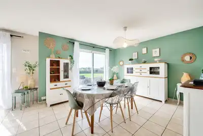 Maison pour 6 avec jardin à 500 m de la plage